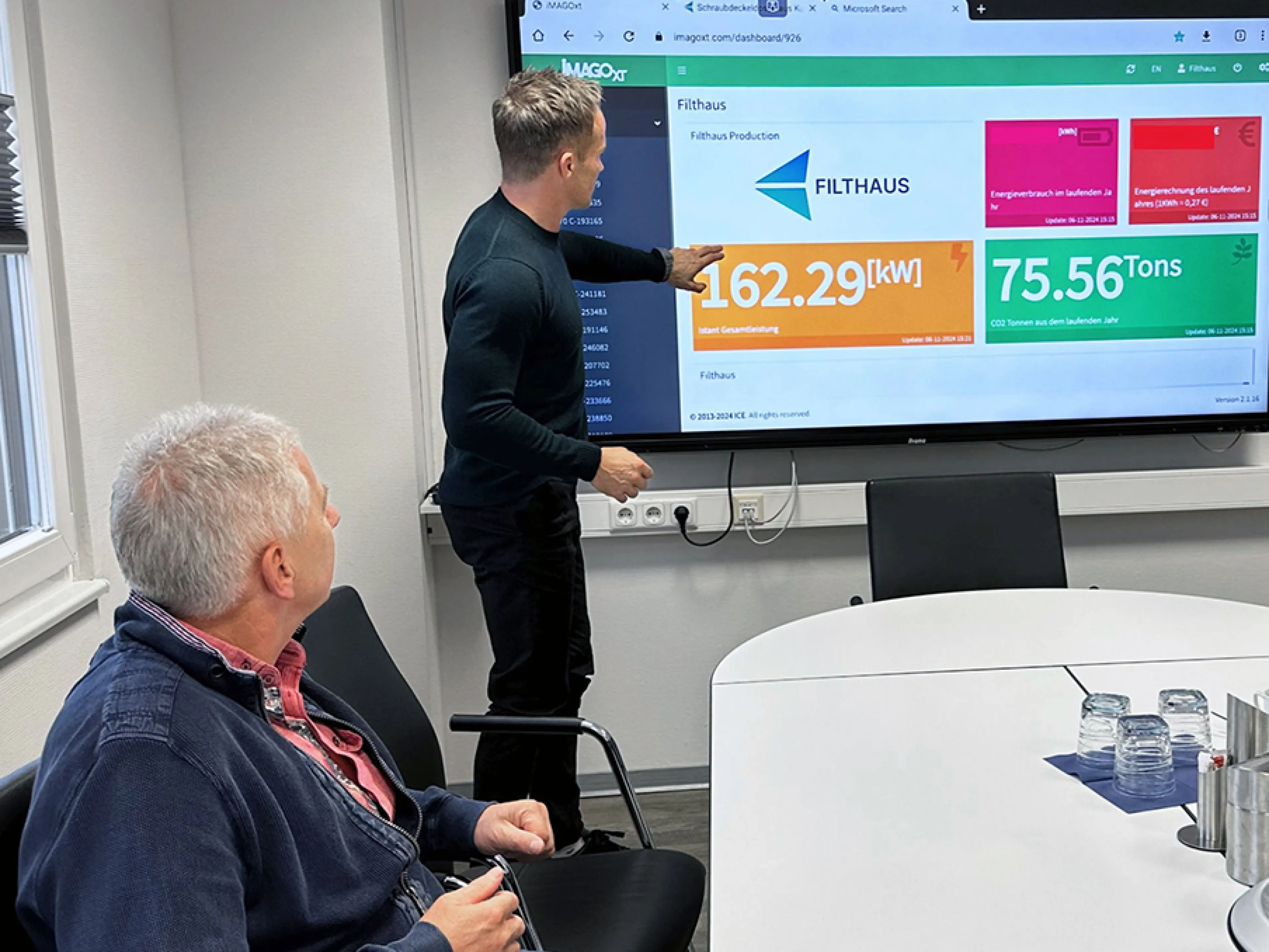Filthaus und Wittmann sind in Meinerzhagen direkte Nachbarn, da kann man sich auch mal spontan persönlich treffen und über das Energiemonitoring austauschen