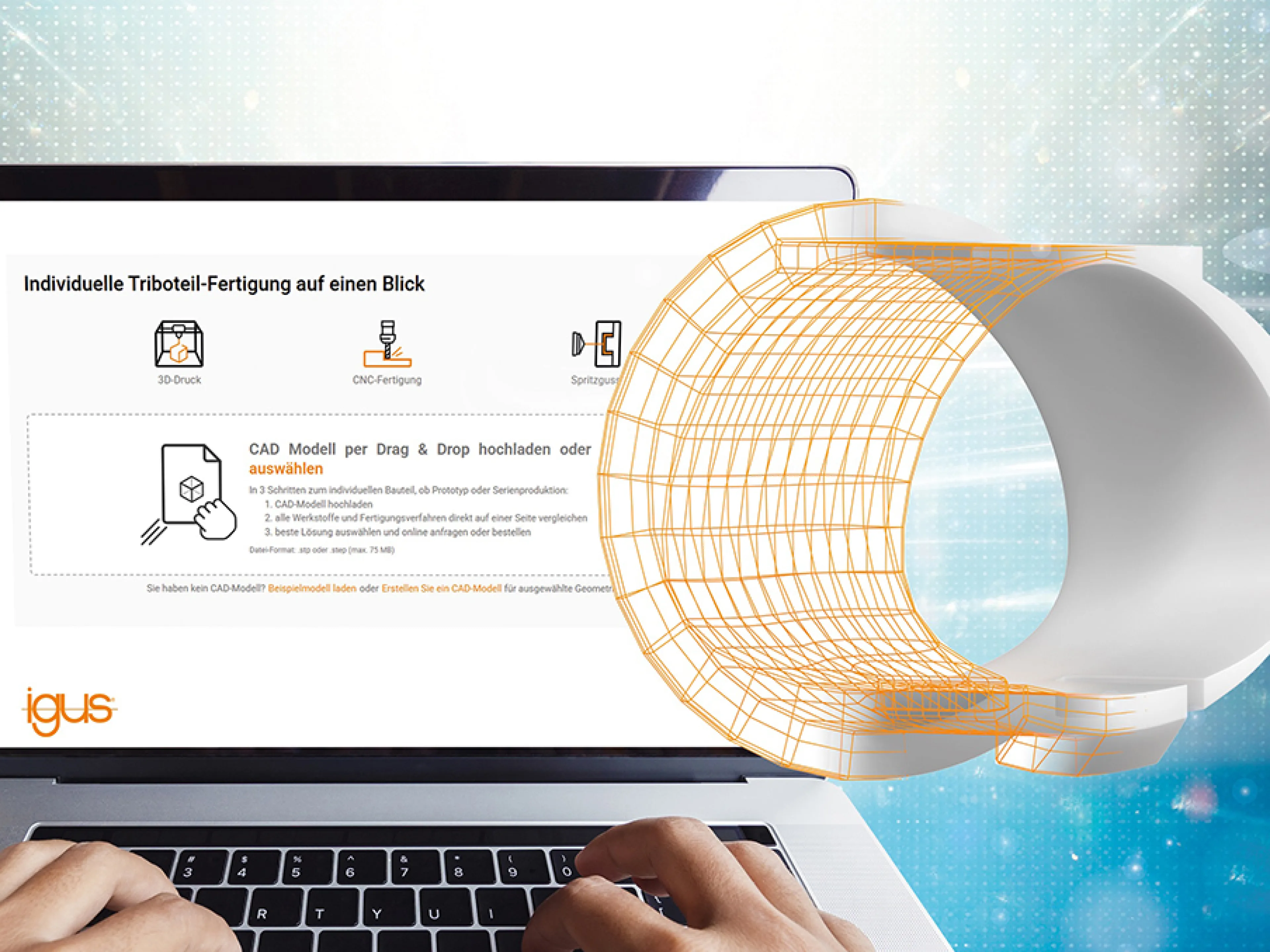 Igus entwickelt Online-Service zur einfachen Fertigung individueller Triboteile, Bild: Igus Igus entwickelt Online-Service zur einfachen Fertigung individueller Triboteile