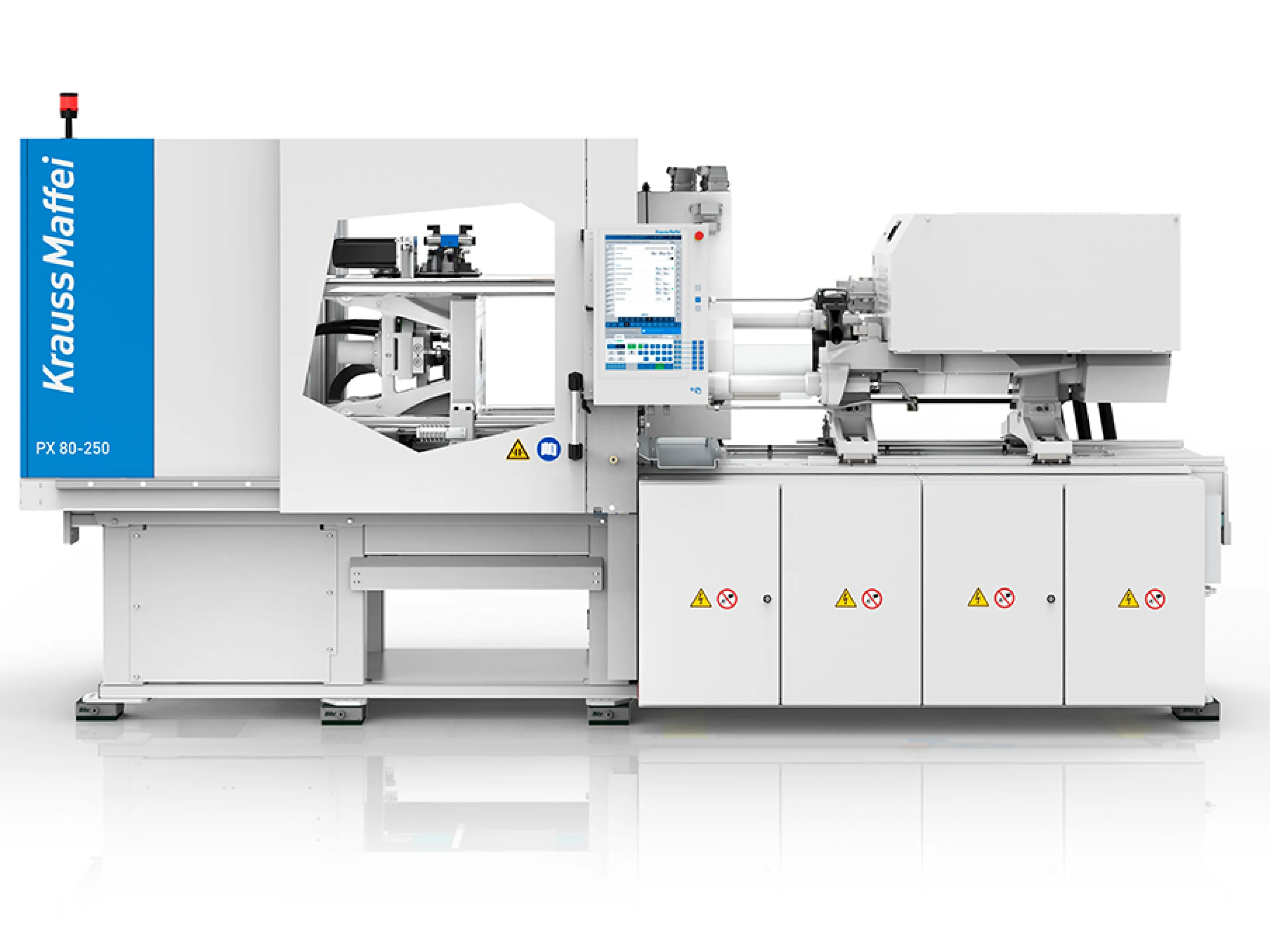 Die neue vollelektrische PX-Spritzgießmaschine mit neuer Steuerung von Krauss-Maffei kombiniert Produktivität, Kosteneffizienz, Nachhaltigkeit und Sicherheit in einer kompakten Maschinenlösung