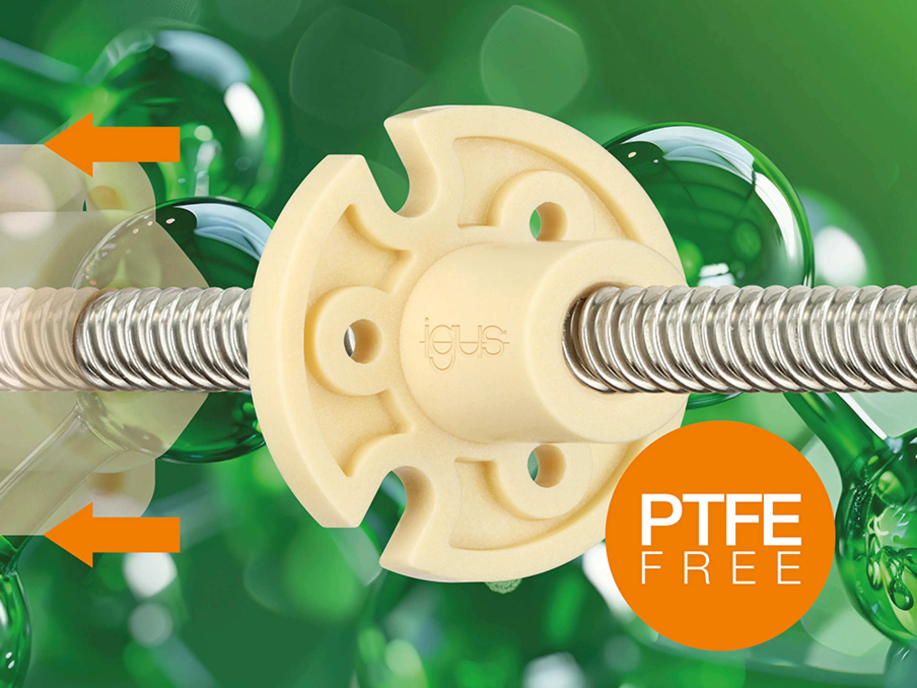 Geprüfte PFAS-freie Gewindemutter Dryspin für den schnellen Austausch