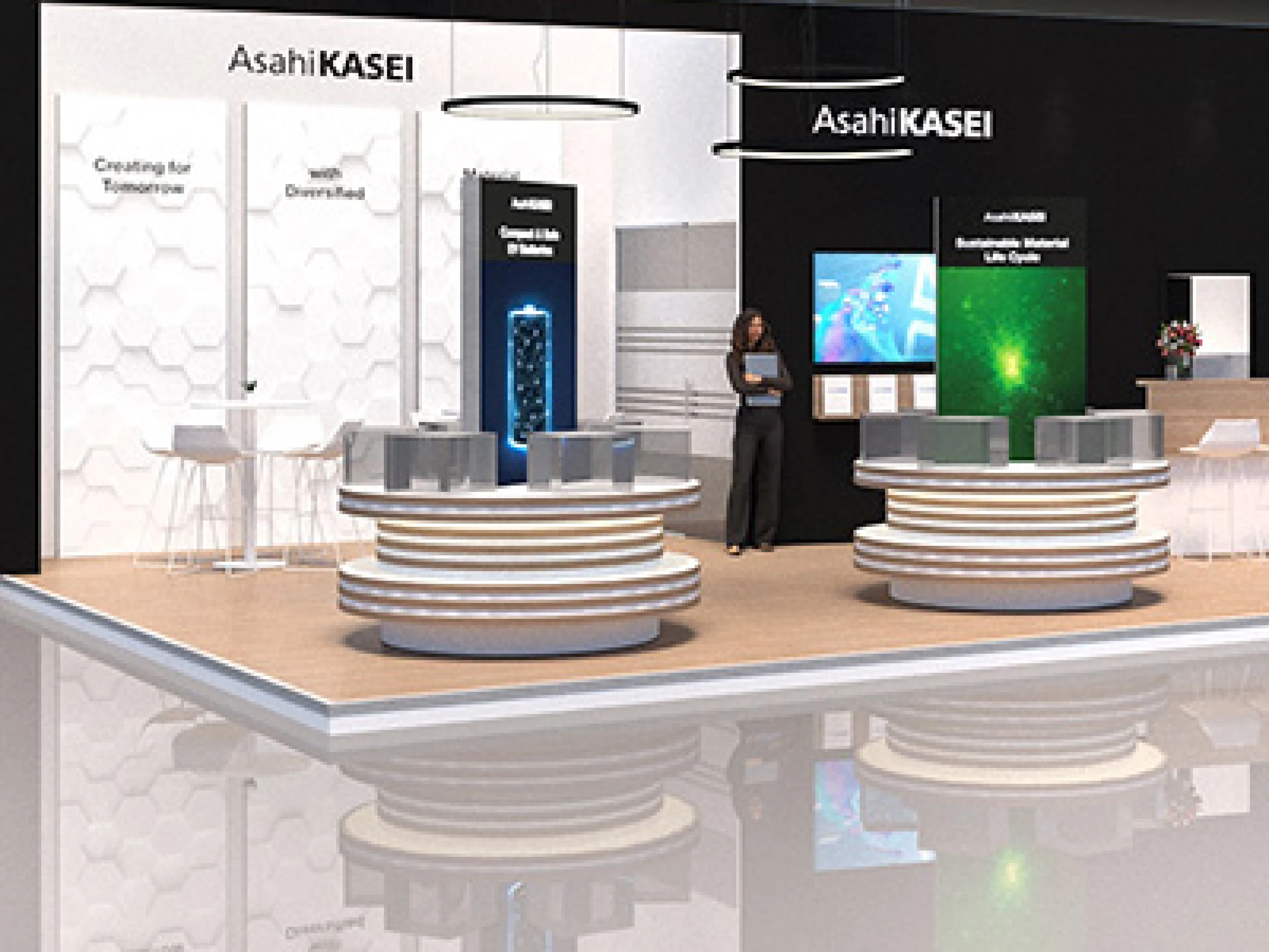 Messestand von Asahi Kasei auf der Fakuma 2023