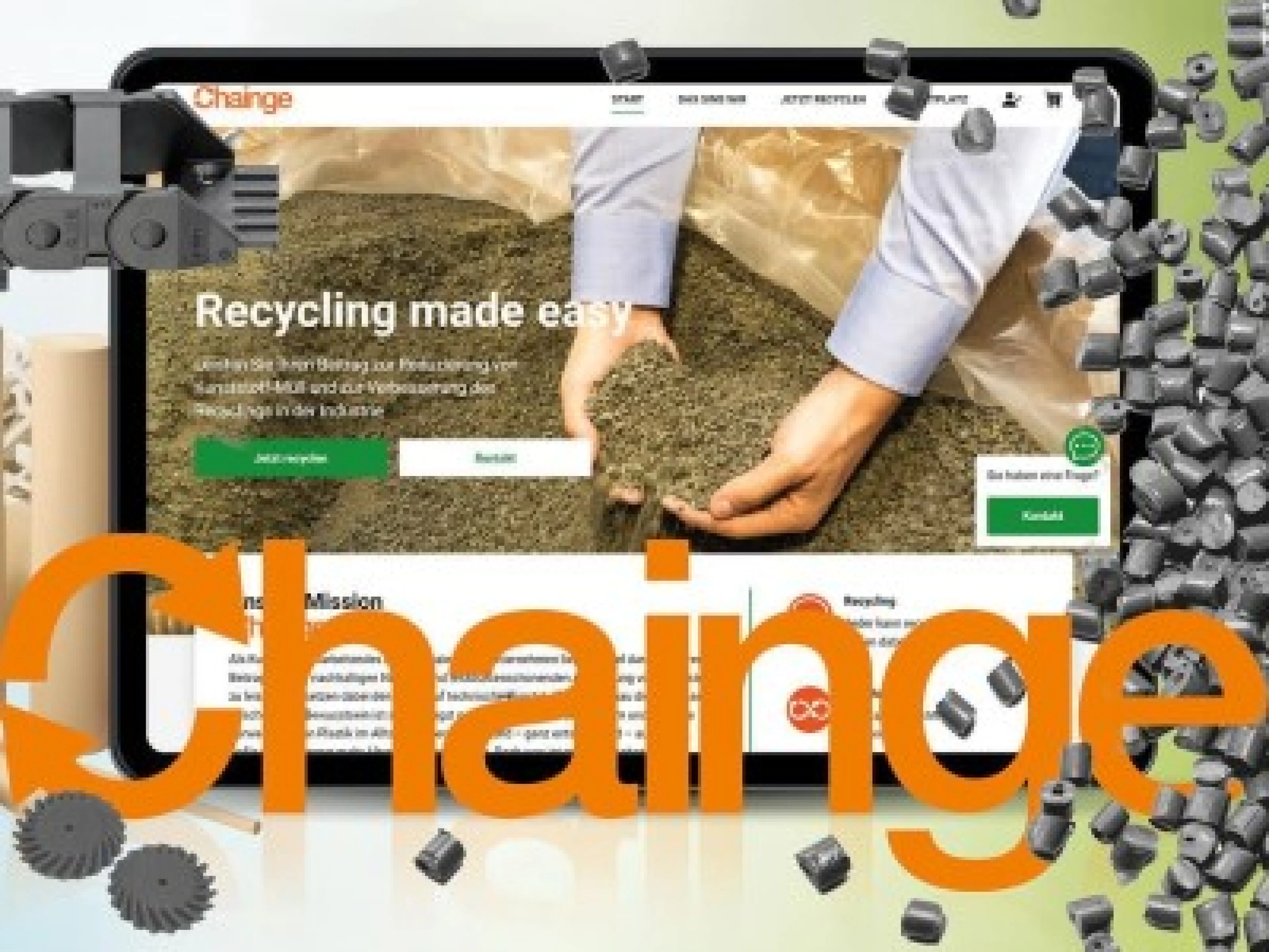 Als Teil der „Chainge” Recyclinginitiative startet Igus jetzt eine einzigartige Online-Plattform, über die Kunden alte Kunststoffbauteile recyceln lassen und gleichzeitig aufbereitetes Material erwerben können