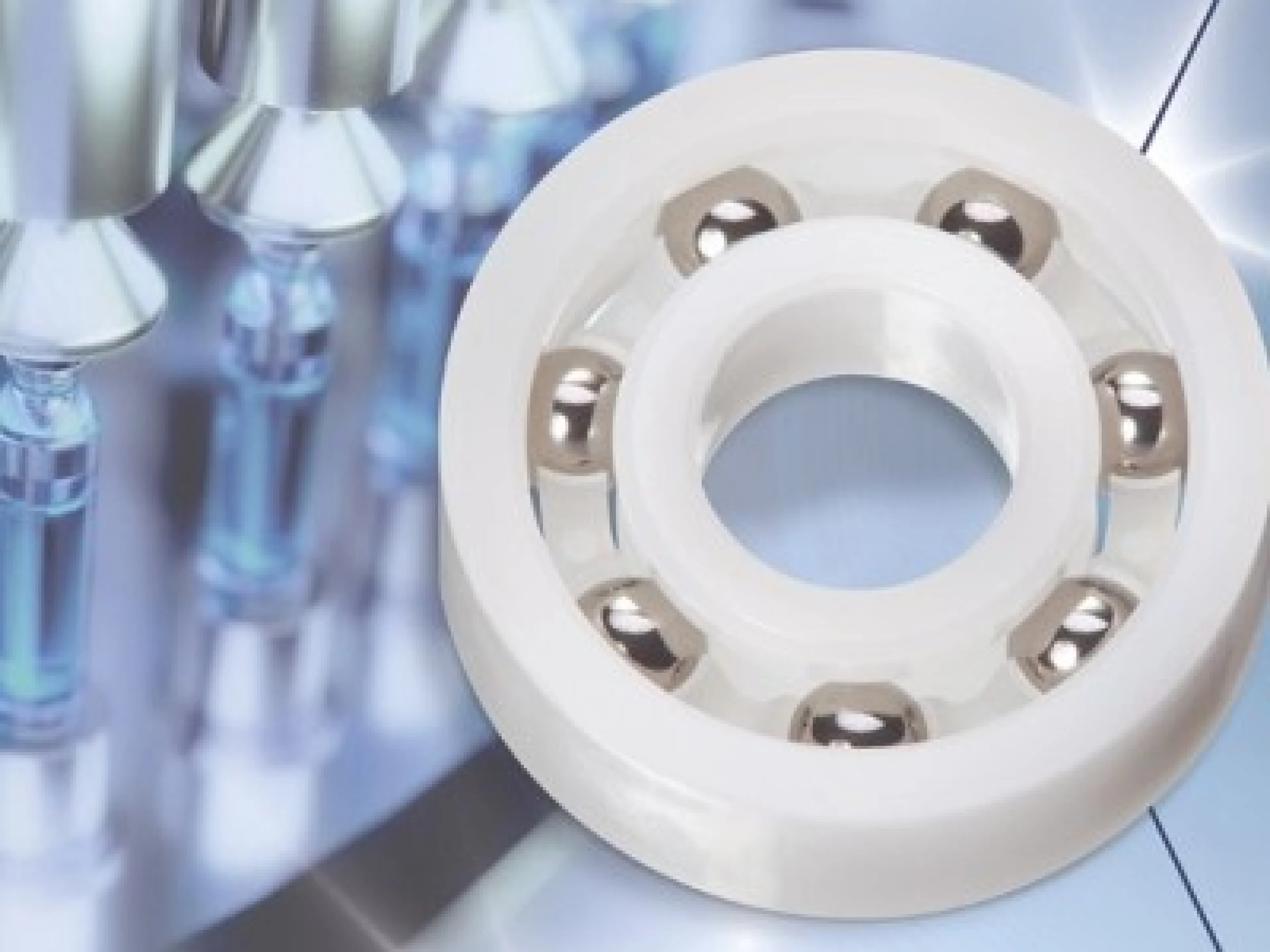 Kugellager aus dem zertifiziert biokompatiblen Werkstoff Xirodur MT180 eignen sich unter anderem für den Einsatz in Laborgeräten, Röntgenrobotern, Bioreaktoren oder in der Magnetresonanztomographie
