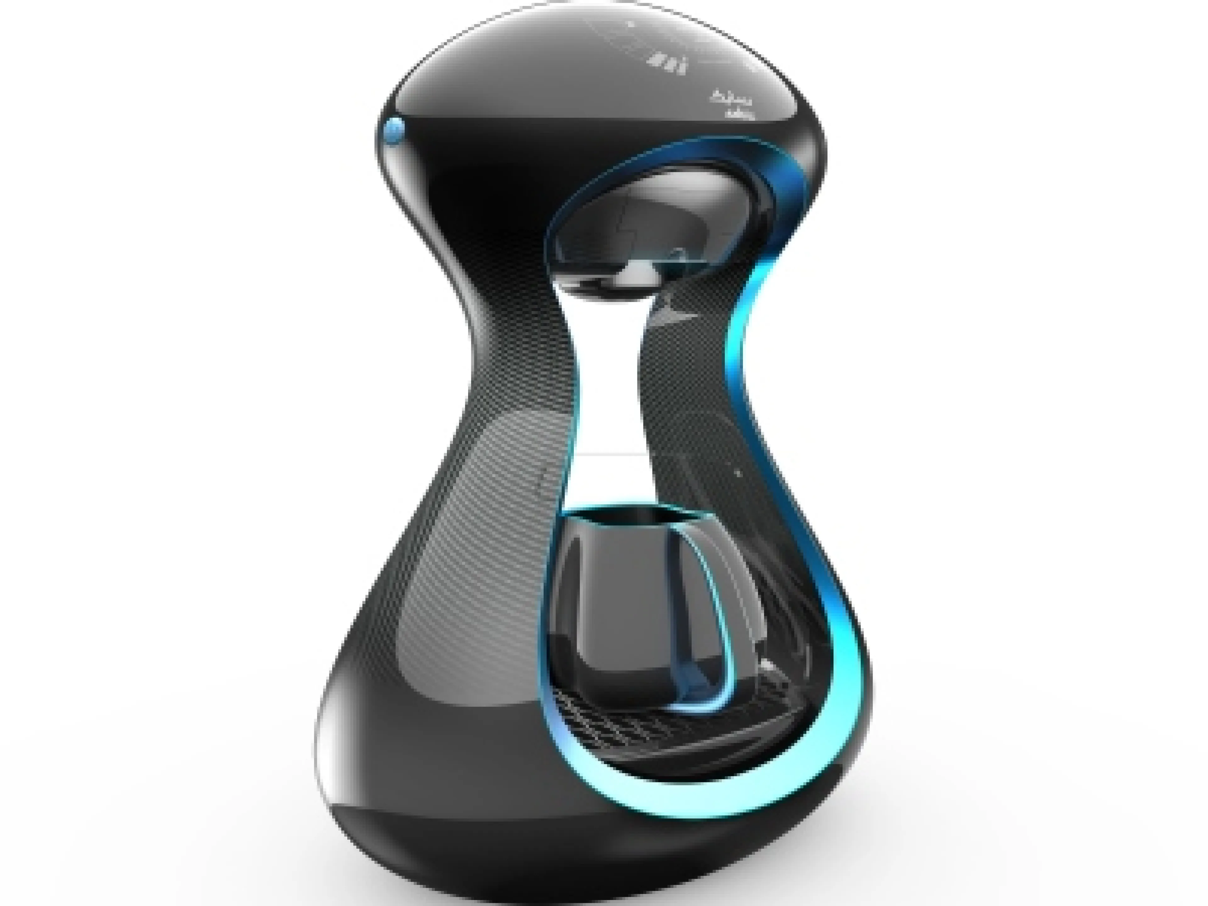 Kaffeemaschine mit elegantem, ästhetischem Gehäusedesign zur kostengünstigen Fertigung im Spritzgießverfahren