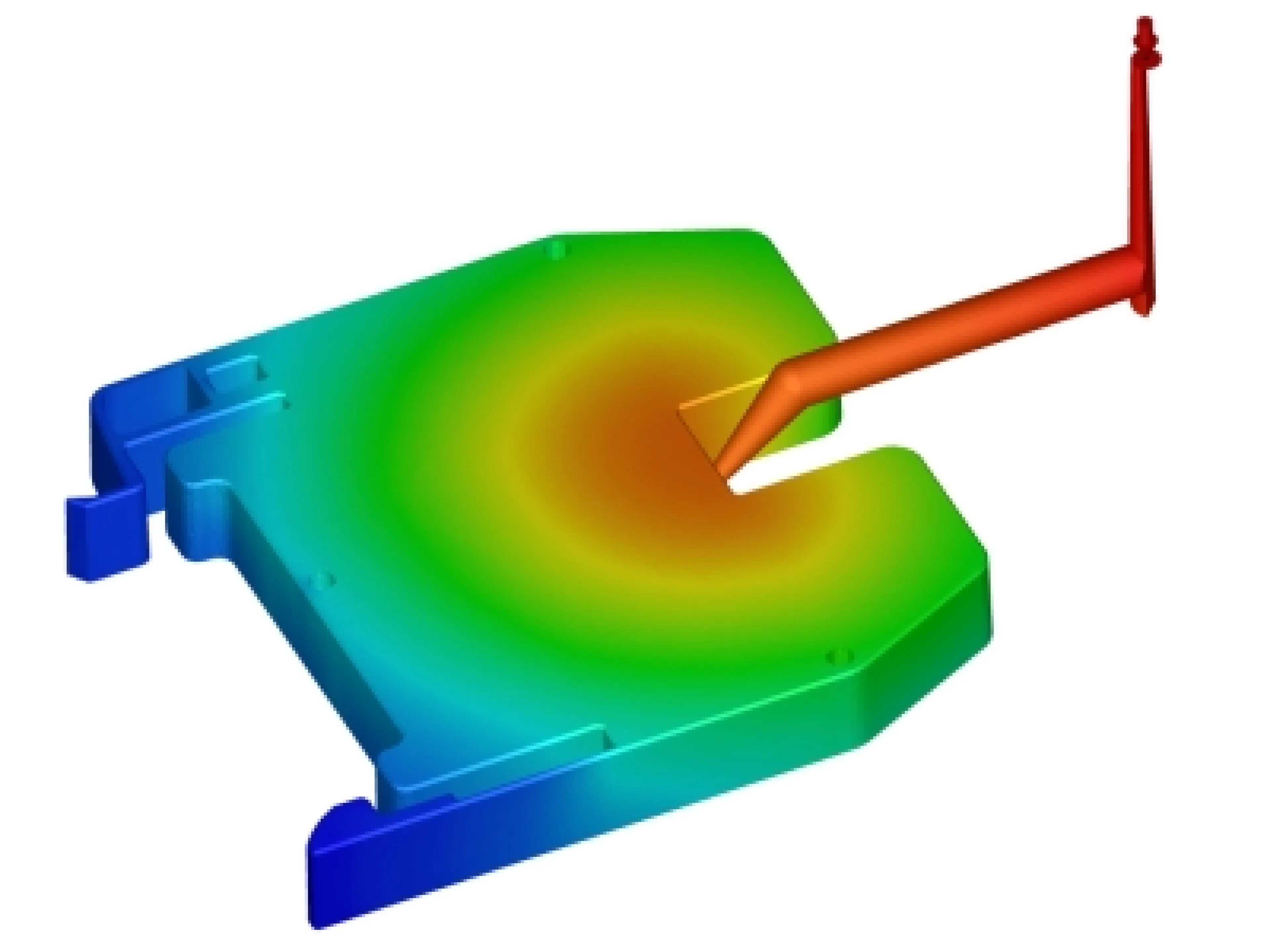 Spritzgusssimulation bei elektrischen Bauteilen