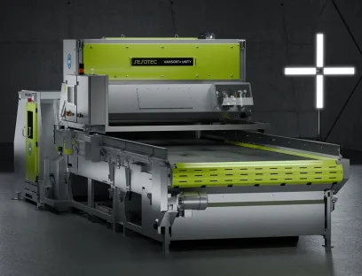 PET-Recycling: Durch Einsatz der neuen „OBJECT-AI“-Technologie ist es mit dem neue Sortiersystem von Sesotec möglich, speziell lebensmitteltaugliches PET von anderen Verpackungen zuverlässig abzutrennen