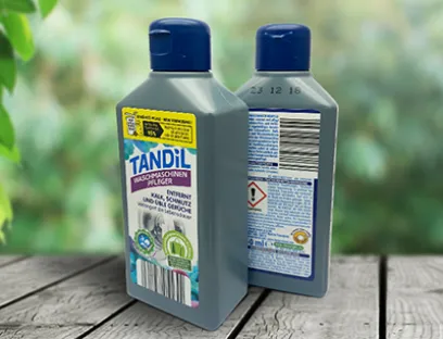 Die neuen Flaschen von Tandil bestehen fast vollständig aus recycelten Leichtverpackungen, Bild: Aldi Aldi Tandil Maschinenreiniger