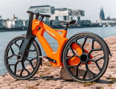 Das „igus:bike" besteht zu 100 Prozent aus Kunststoff, ist wartungsfrei und kommt ohne Schmiermittel aus, Bild: Igus Das „igus:bike" besteht zu 100 Prozent aus Kunststoff, ist wartungsfrei und kommt ohne Schmiermittel aus.