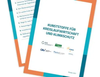 Der Wandel zur Kreislaufwirtschaft bedeutet große Veränderungen in der Art, wie wir Kunststoffprodukte in Zukunft herstellen, nutzen und verwerten. Zugleich bringt er große Chancen für ein nachhaltiges Wachstum unserer Industrie. Doch was braucht es, damit dieser Transformationsprozess gelingt? Dazu haben sich fünf Verbände der Kunststoff- und Recyclingindustrie in einem Gemeinschaftspapier positioniert, Bild: IK Industrievereinigung Kunststoffverpackungen e.V. Der Wandel zur Kreislaufwirtschaft bedeutet große Veränderungen in der Art, wie wir Kunststoffprodukte in Zukunft herstellen, nutzen und verwerten