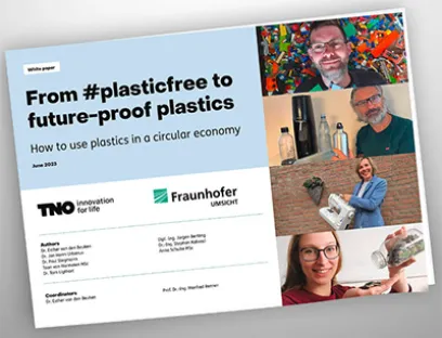 Das Whitepaper gibt Antworten auf die Frage, wie eine zukunftssichere, kreislauforientierte und nachhaltige Kunststoffwirtschaft aussieht, Bild: TNO/Fraunhofer Umsicht Whitepaper über zukunftssichere, kreislauforientierte und nachhaltige Kunststoffwirtschaft