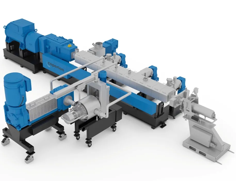 Mit dem Filtrationscompounder „ZSK Filco“ finden Filtration und Compoundierung in einem einzigen Produktionsschritt statt. In Kombination mit der Seitenbeschickung „ZS-B MEGAfeed“ wird die hohe Leistungsfähigkeit des „ZSK FilCo“ voll ausgeschöpft