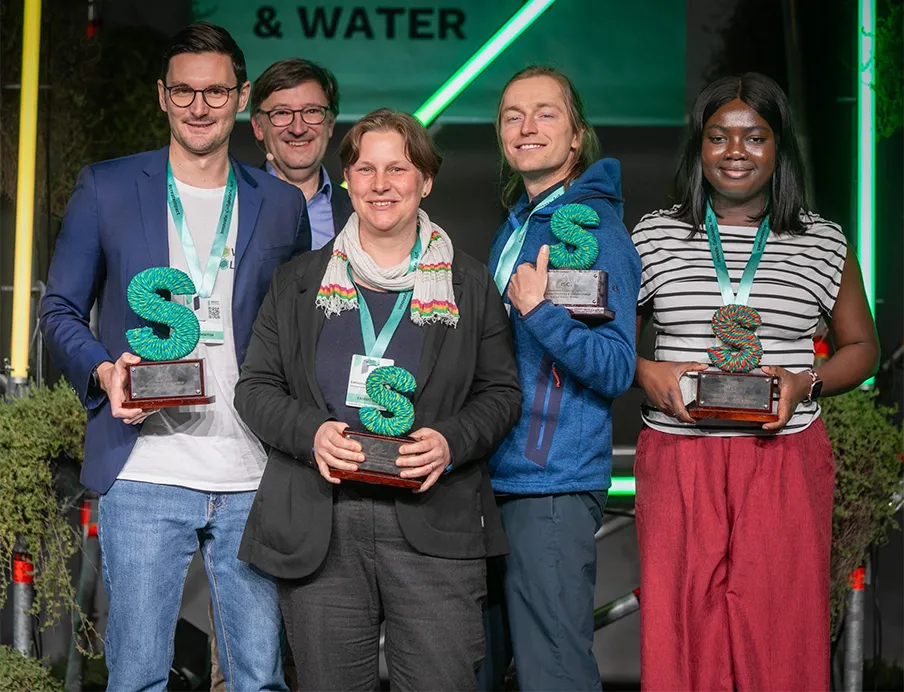 Die Start-ups „Power2Polymers“, AC Biode, „ClimEtSan-OnTheGround" und Theseus Development sind die Gewinner der „ISC3 Innovation Challenge 2025"