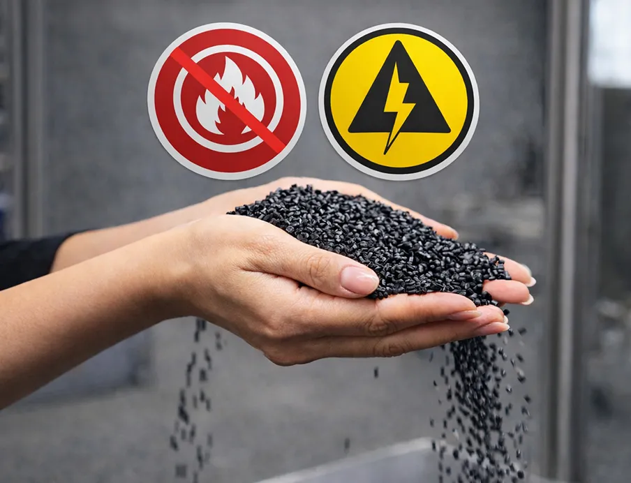 Zur KPA stellt Pal Plast neue Compounds vor, die elektrisch leitfähig oder flammgeschützt eingestellt sind