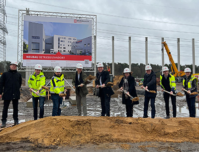 Der Spatenstich für die Erweiterung des Greiwing-Standortes in Wesel markierte Mitte Januar 2023 den Start der Bauarbeiten