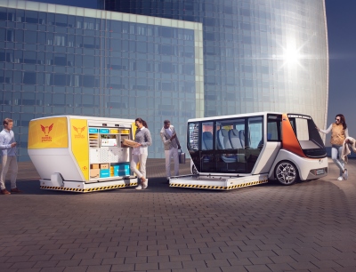 Das Concept Car Rinspeed Metrosnap denkt Mobilität neu - mit Materialien von Barlog