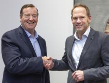 David Roesser, CEO Encina und Thorsten Dreier, Technologievorstand von Covestro