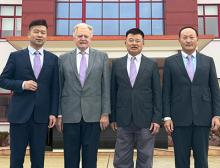 v.l.n.r.: Kevin Wang, Dr. Werner Wittmann, Jonathan Ching, Terry Liu